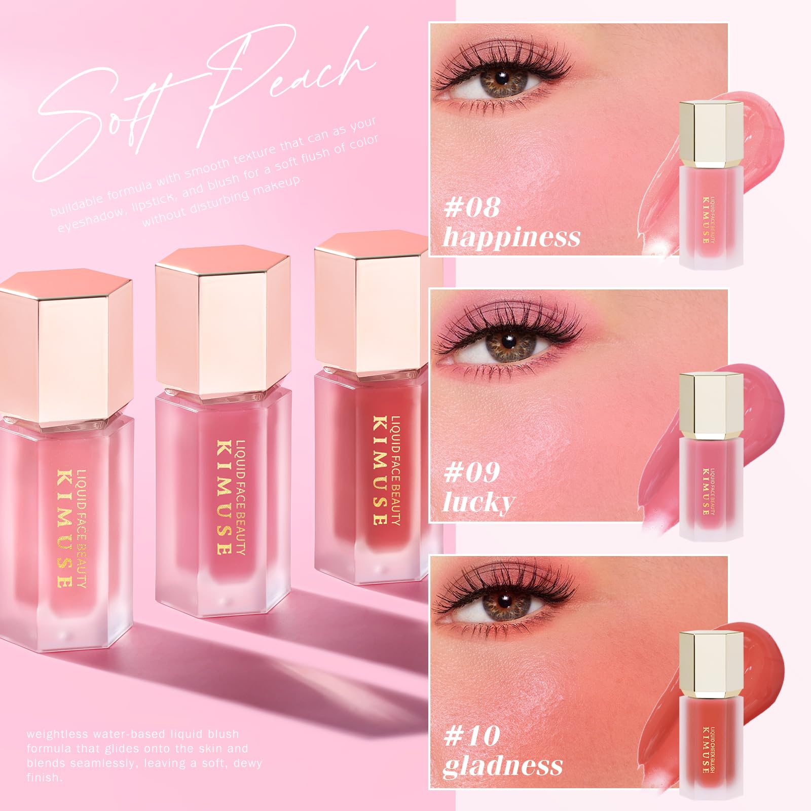 KIMUSE Fard crème – mélange possible de teintes pour couleur personnalisée.