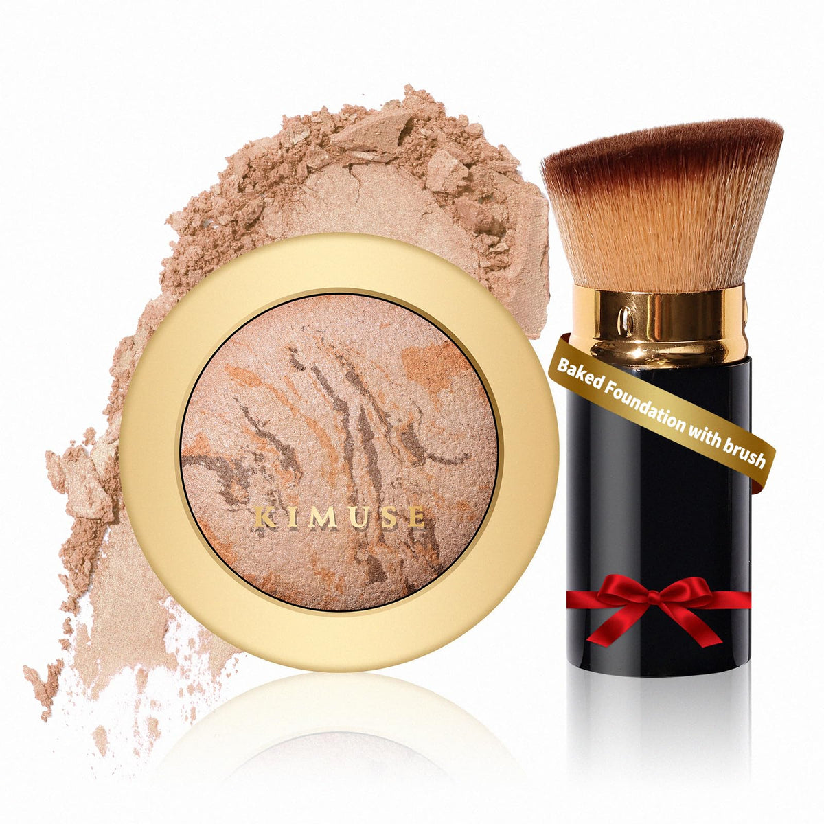 KIMUSE fond cuit au four visuel pour teint naturel et homogène.