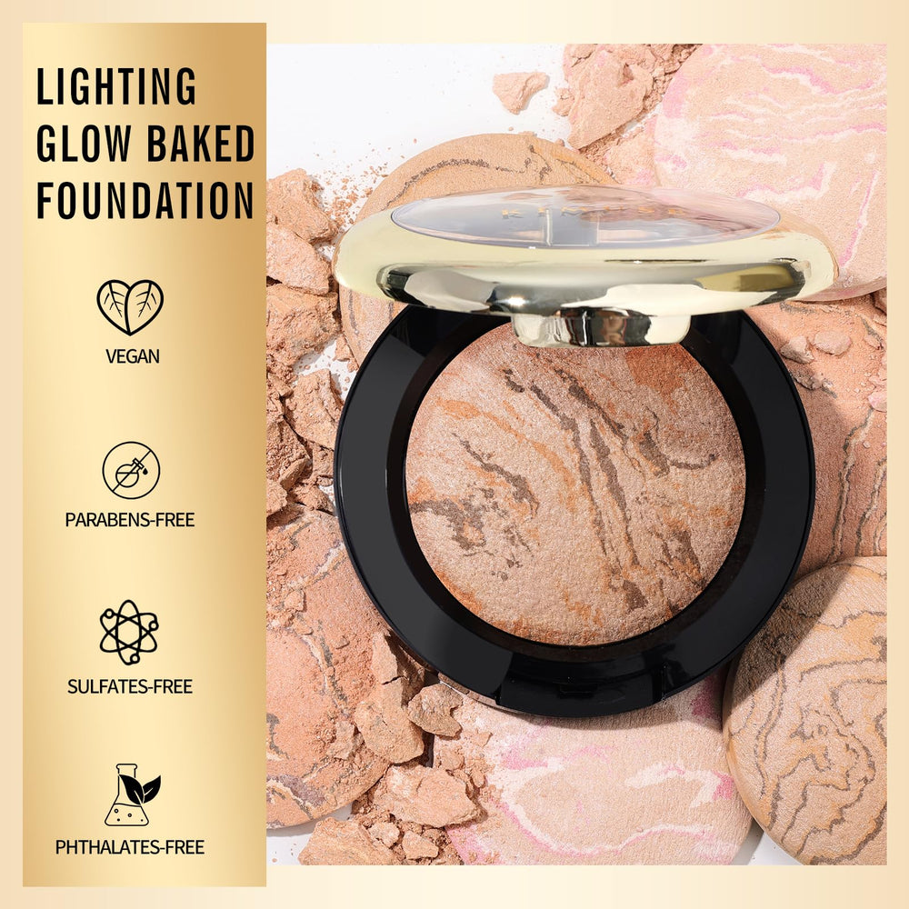 KIMUSE fond de teint cuit – texture minérale, application douce sur la peau.