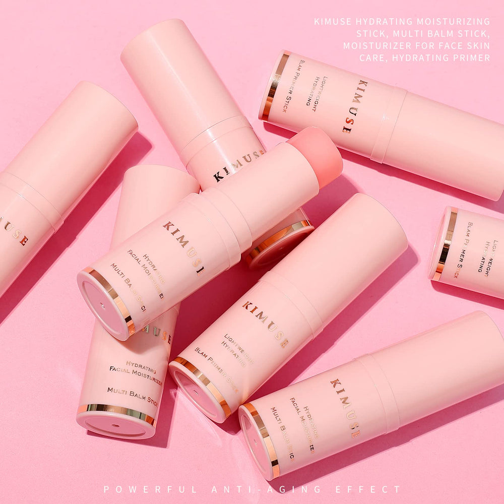 KIMUSE Hydratant Multi Balm Stick, soin 3-en-1 pour visage et cou.