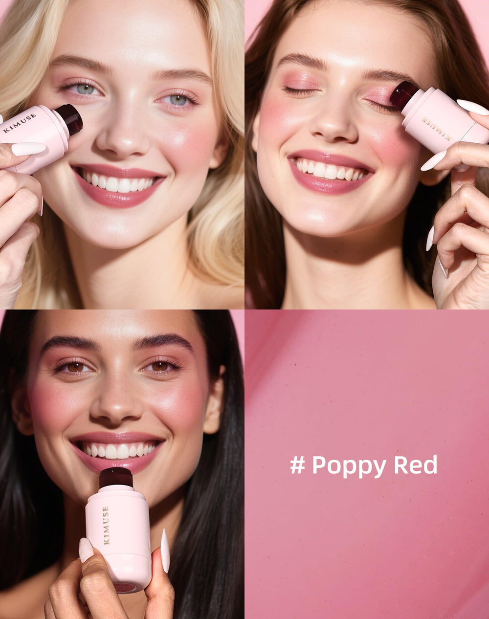 KIMUSE Jelly Cheek & Lip Tint – fini hydratant et non collant pour un look frais.