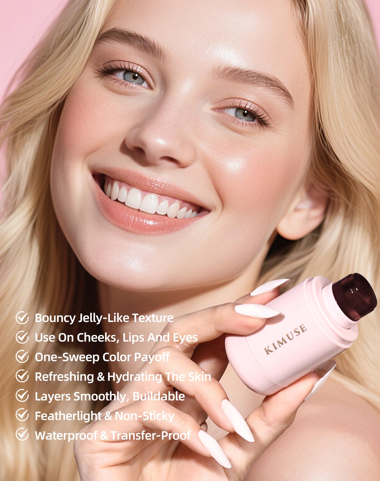 Formule végane et cruelty-free de KIMUSE Jelly Tint.