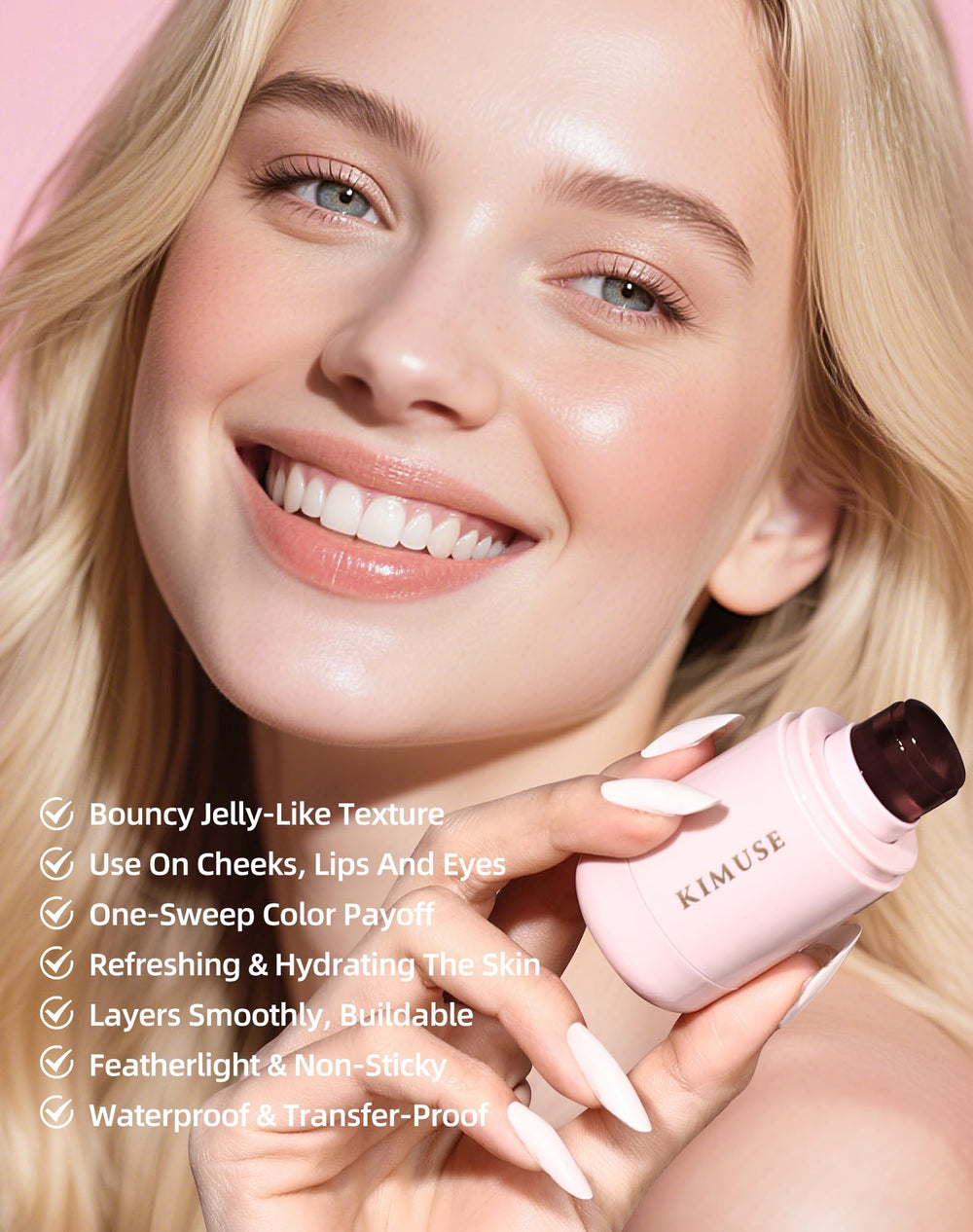 Formule végane et cruelty-free de KIMUSE Jelly Tint.