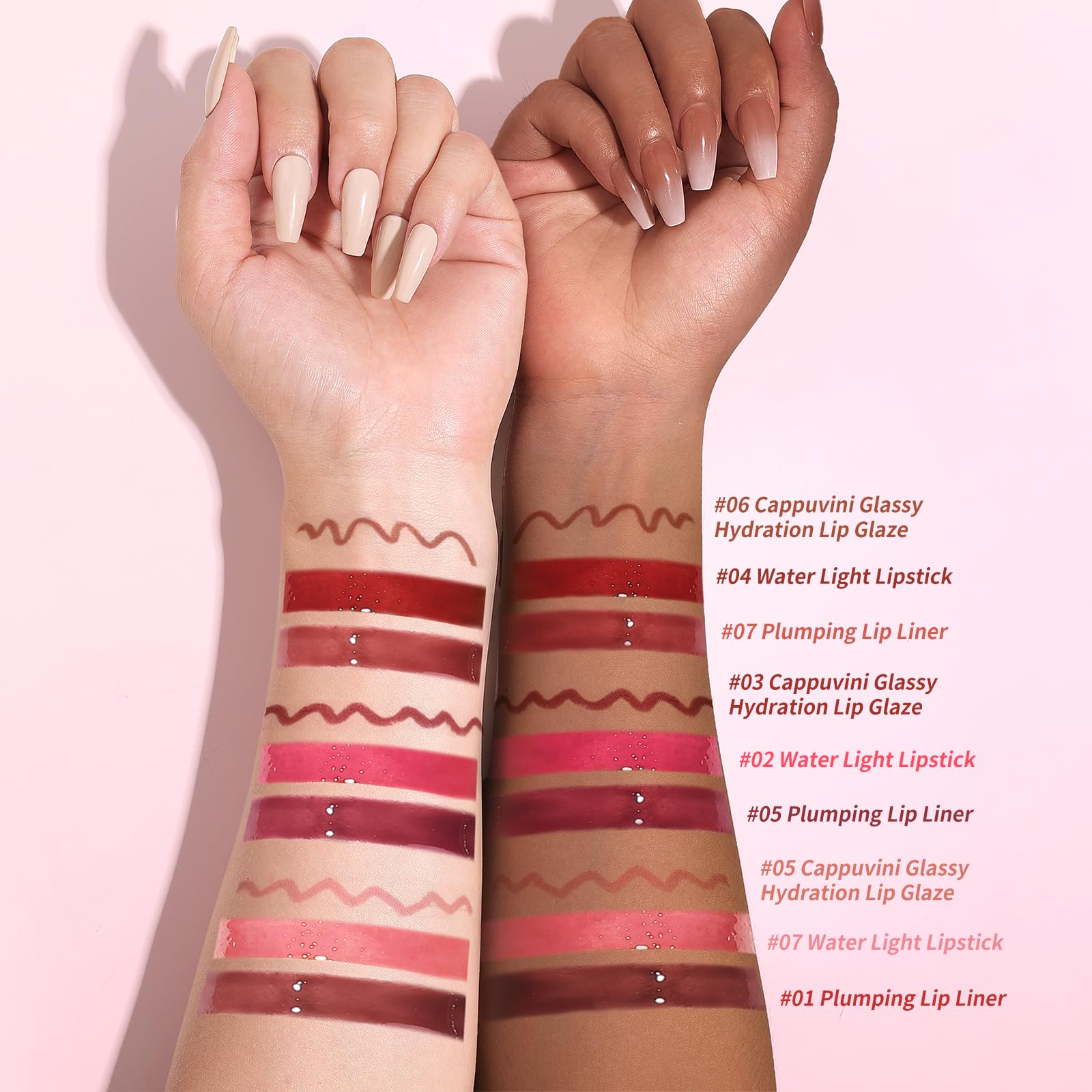 Kimuse Sweet Fig Set simple 3-step routine for defined, hydrated lips.