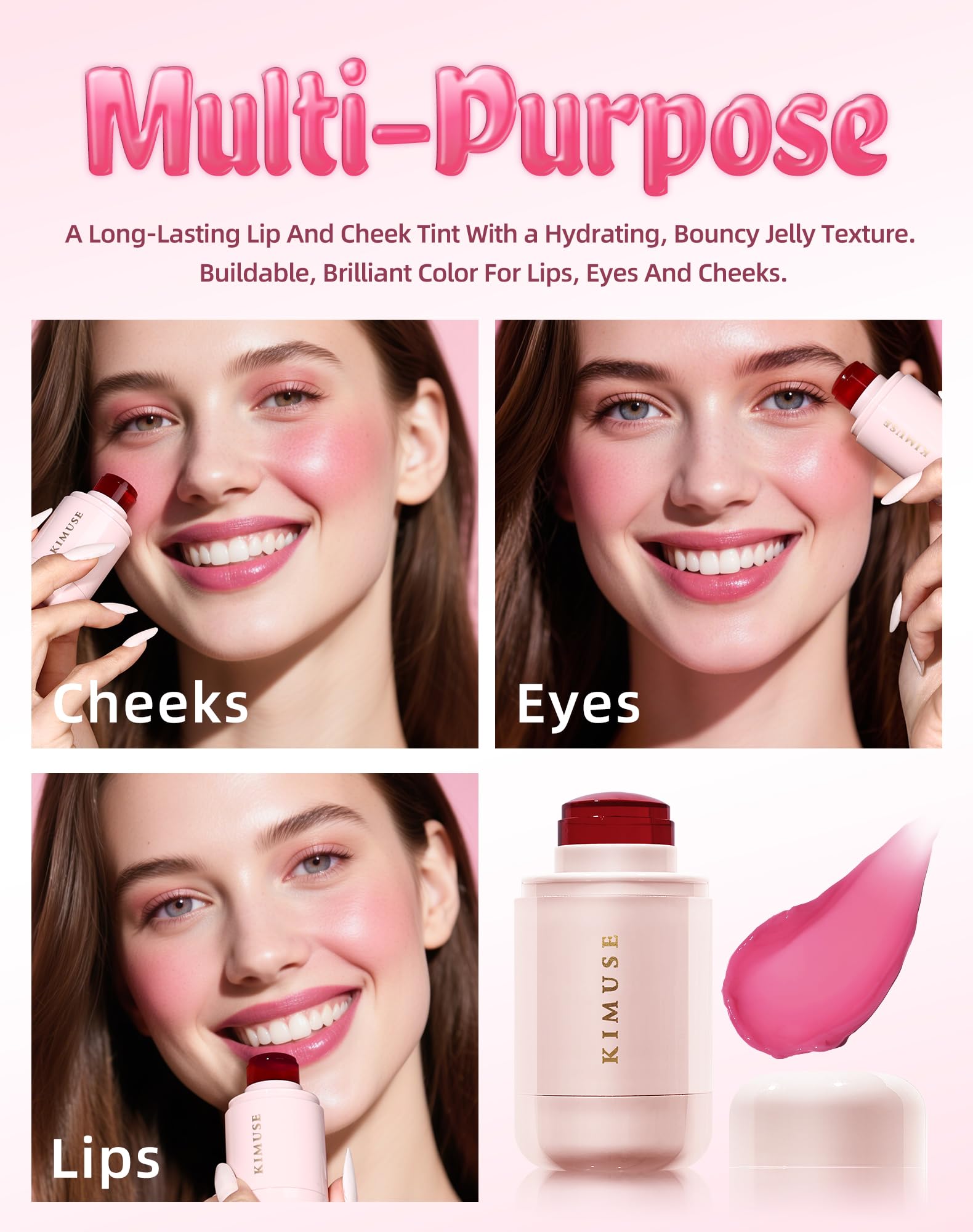 KIMUSE Teinte gel yeux léger et translucide pour un look quotidien élégant.