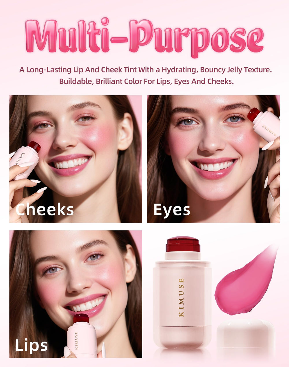 KIMUSE Teinte gel yeux léger et translucide pour un look quotidien élégant.