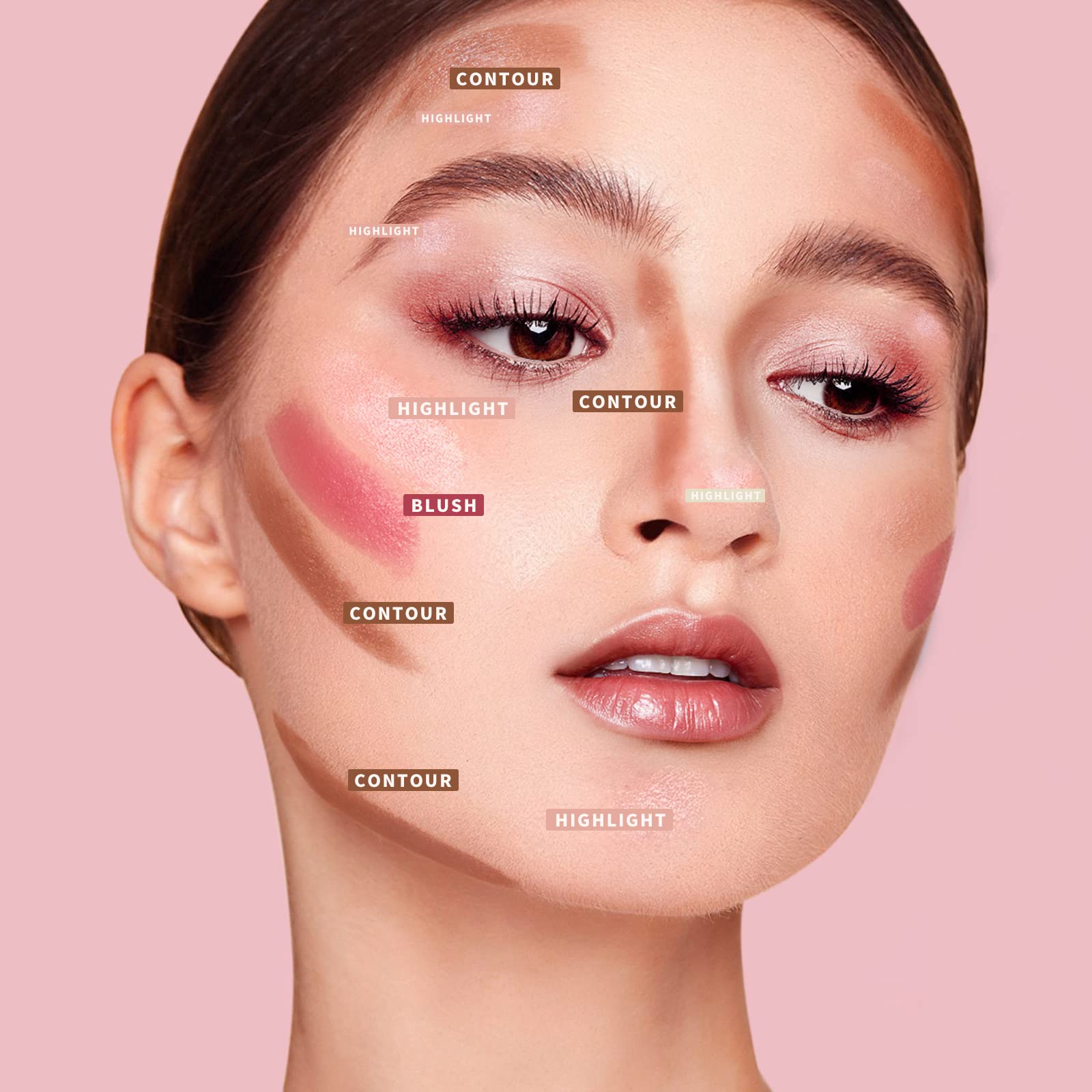 KIMUSE Trio de bâtons lèvres nude pour un sourire discret et durable