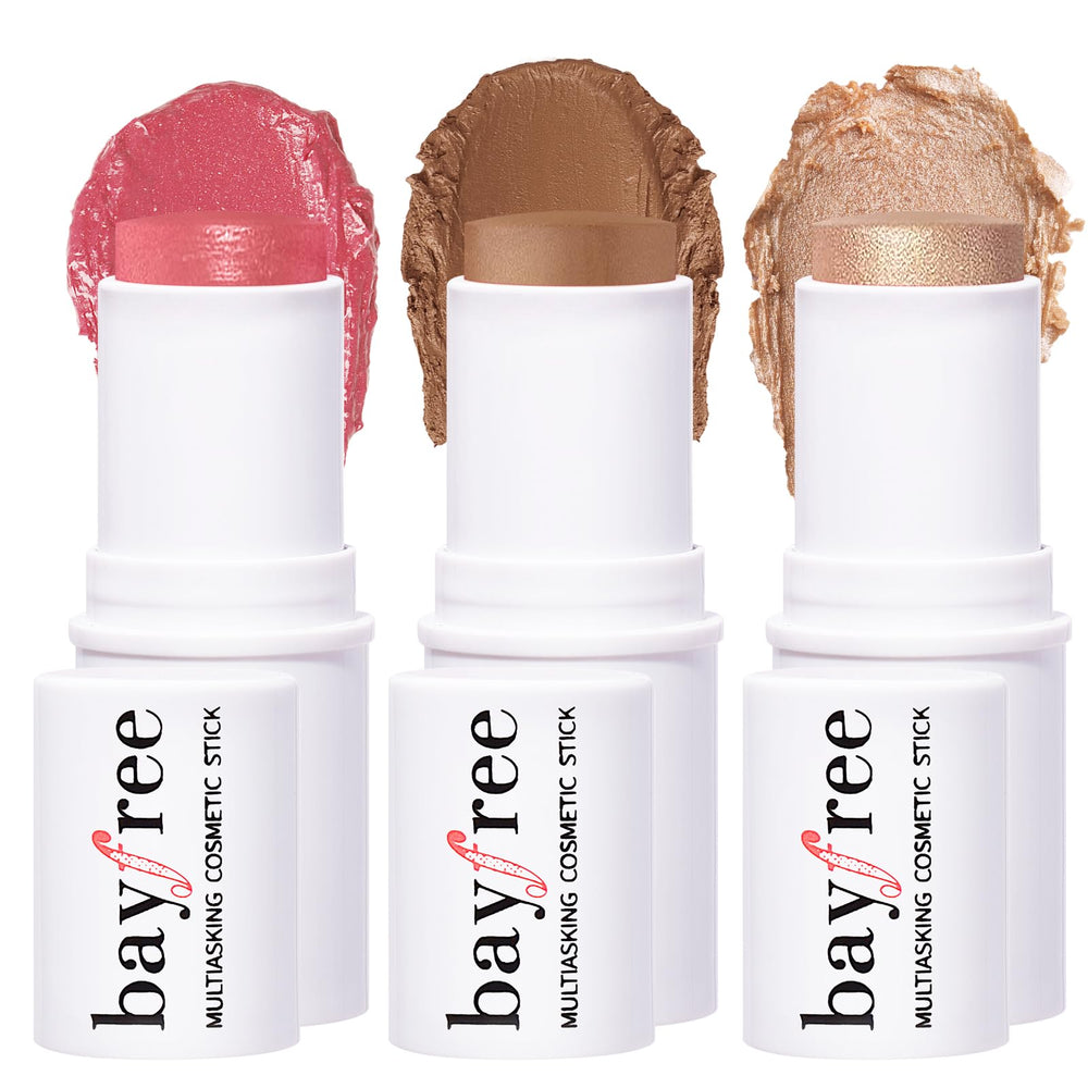 KIMUSE trio de fards-crèmes – emballage compact, pratique pour le sac et les retouches quotidiennes.