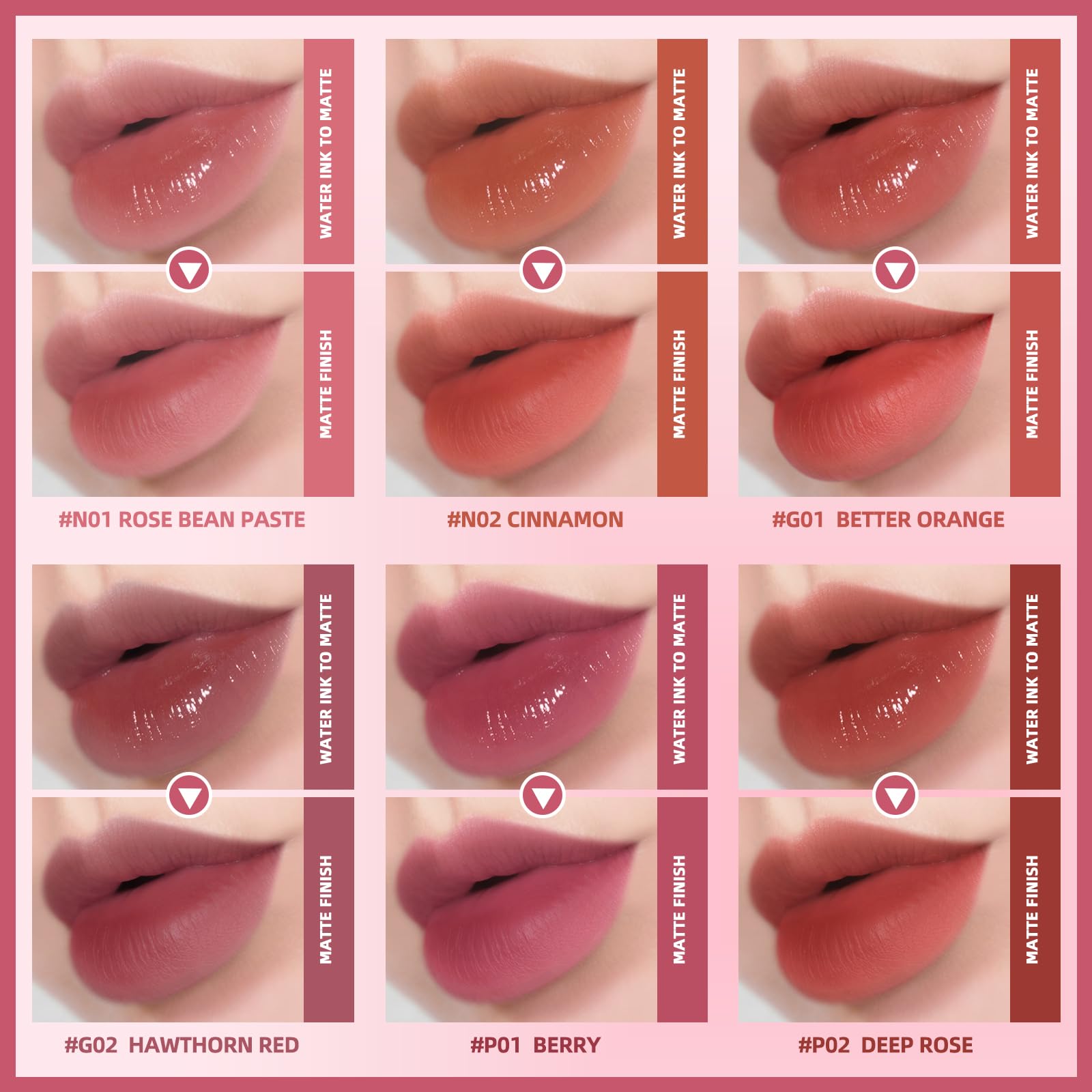 KIMUSE Water Gel Lip Tint, texture gel hydratante pour une application douce.