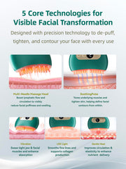 Kinbana Lymphatic Contour Face Brush détente de la mâchoire avec vibration.