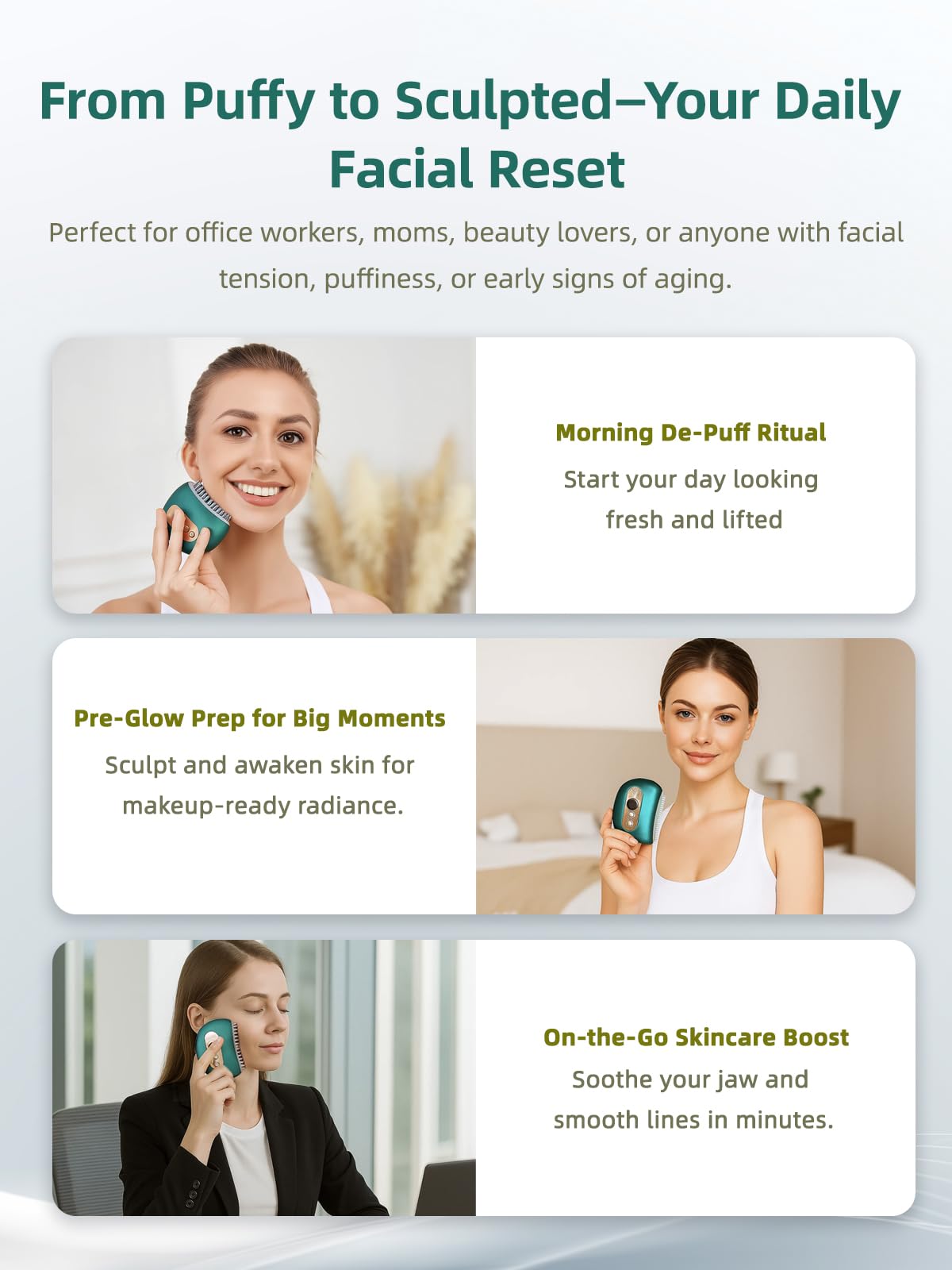 Kinbana Lymphatic Contour Face Brush utilisation quotidienne pratique.