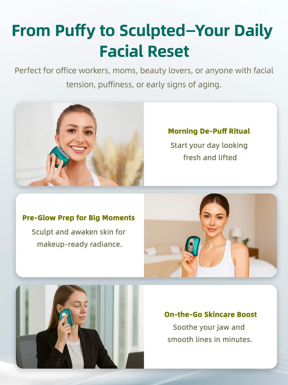 Kinbana Lymphatic Contour Face Brush utilisation quotidienne pratique.