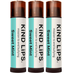 Kind Lips baume Sweet Mint trio emballage, hydratation douce.