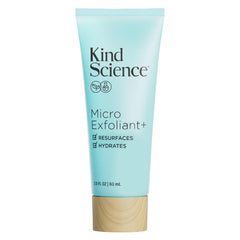 Kind Science Micro Exfoliant Visage, emballage minimaliste, soin rapide pour peau lumineuse