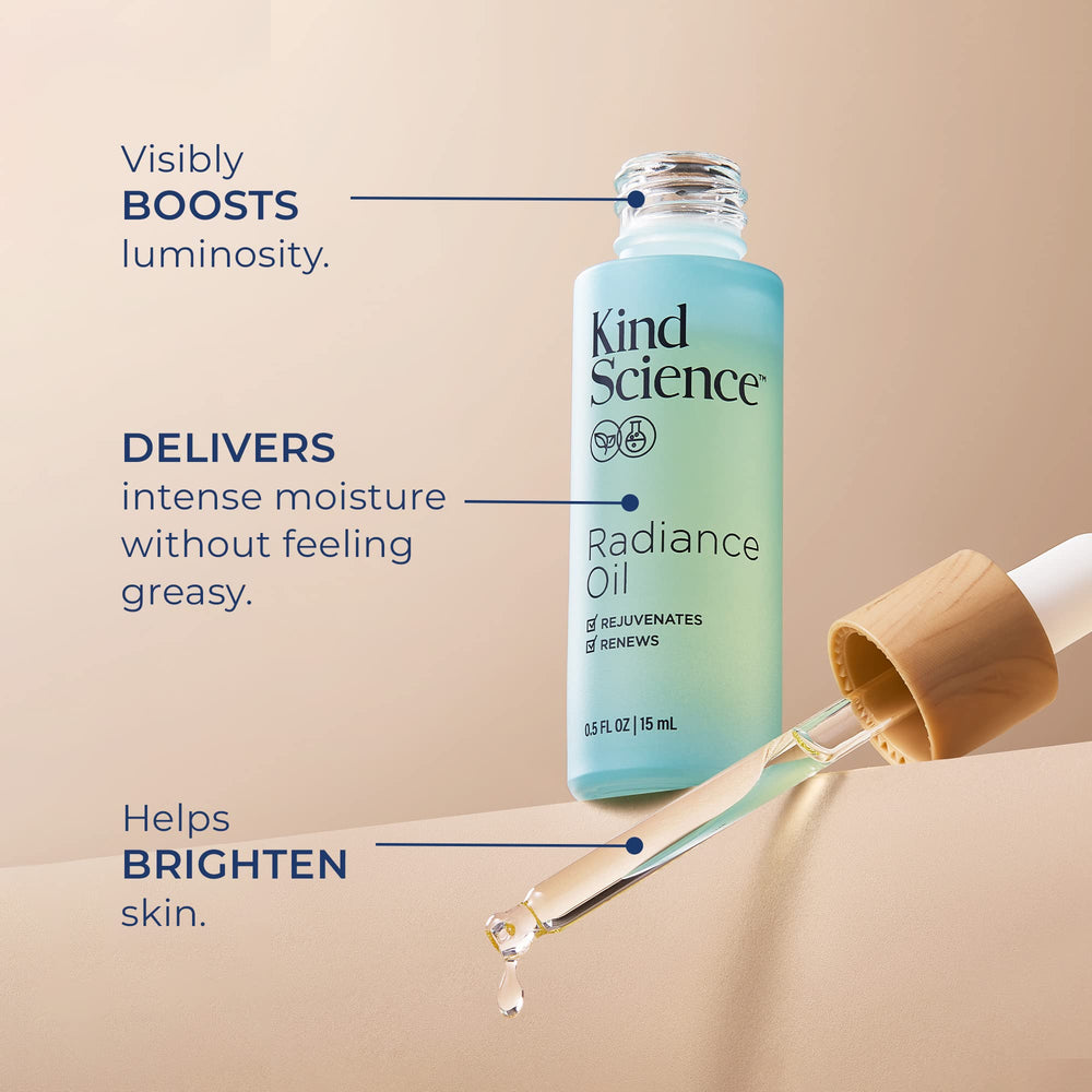 Kind Science Radiance Oil - goutte, application facile pour peau hydratée