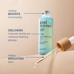 Kind Science Radiance Oil - goutte, application facile pour peau hydratée
