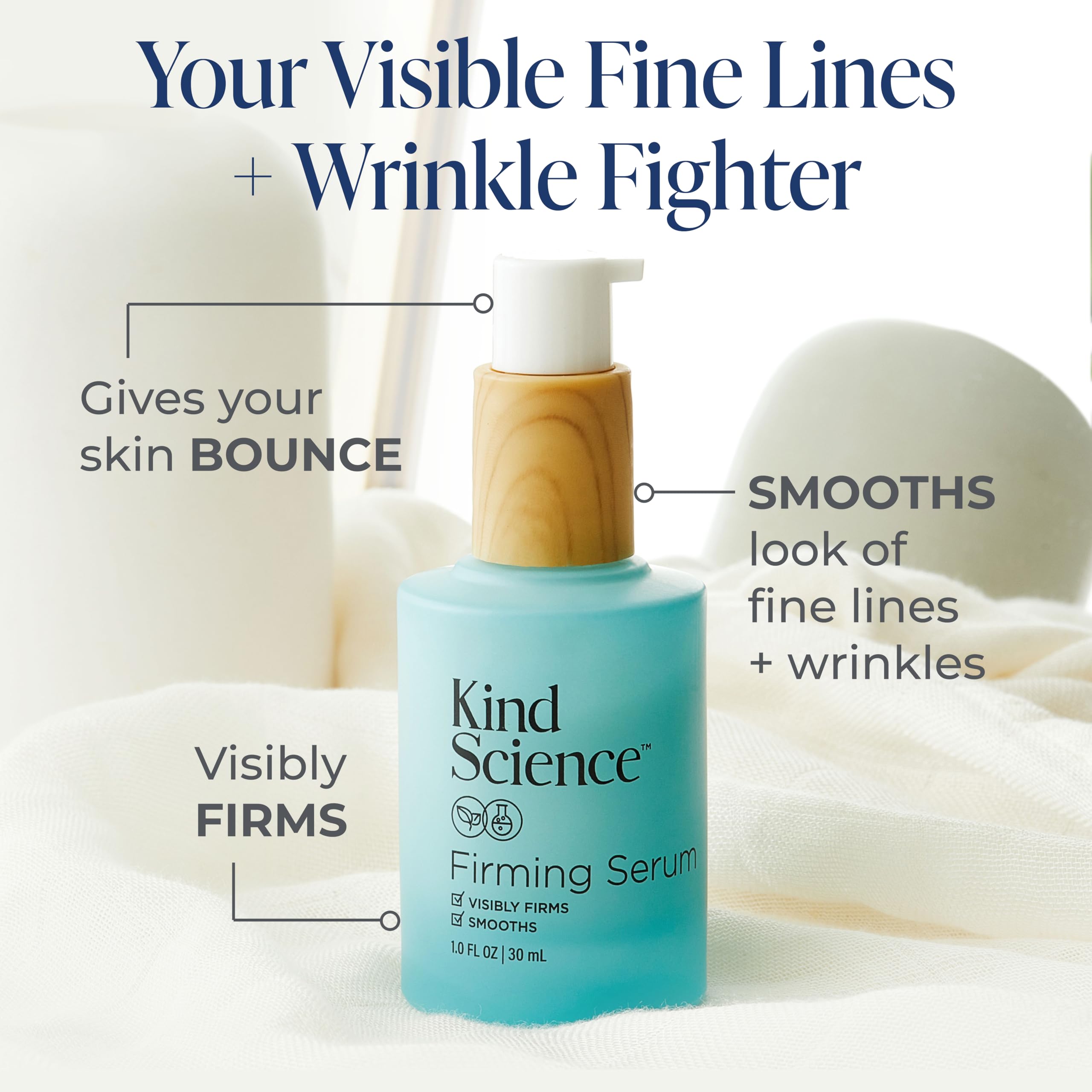 Kind Science Sérum Visage Texture Lissante: améliore la fermeté apparente