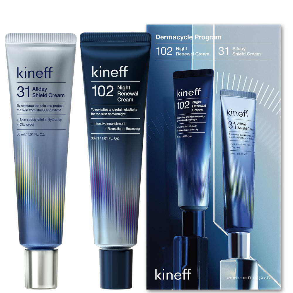 Pack Dermacycle Kineff, emballage élégant prêt pour la routine 2 en 1.