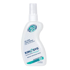 KINeSYS spray sans parfum pour visage et corps, application rapide.
