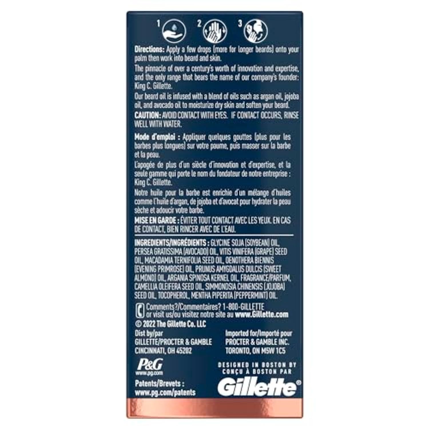 King C. Gillette Huile Barbe routine matin pour un look soigné.