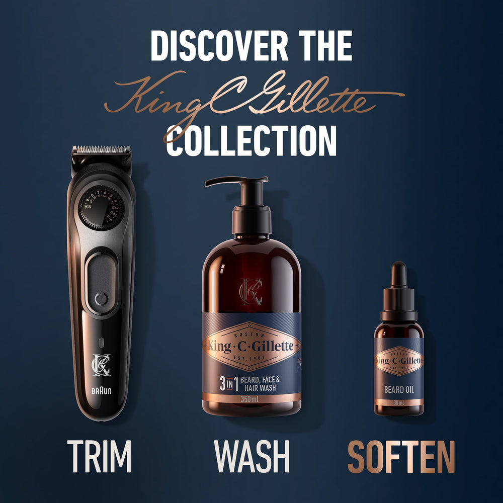 King C. Gillette Huile Barbe usage quotidien pour nourrir la barbe.