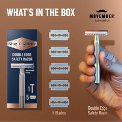 King C. Gillette lames platine incluses pour une coupe nette et durable.