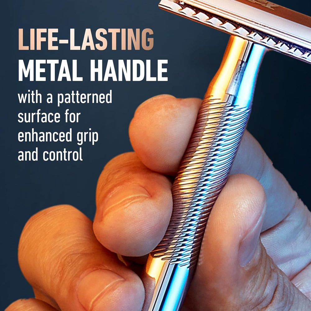 King C. Gillette poignee chrome et prise en main confortable.