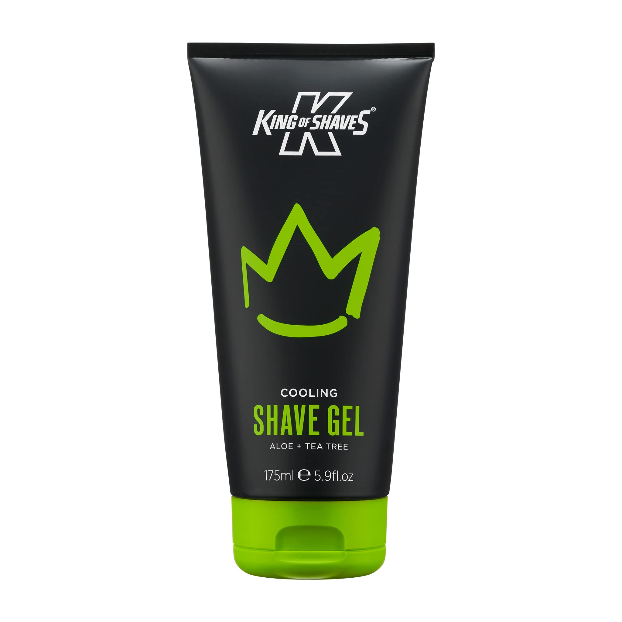 King of Shaves gel rasage frais Aloe et arbre à thé, glisse hydratante.