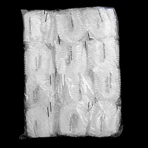 KINGLAKE bonnet douche jetable en plastique transparent, idéal pour spa et maison.