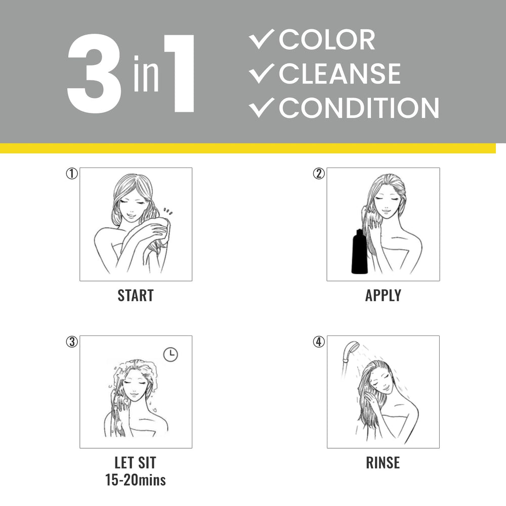 Résultat colorant brun foncé pour cheveux gris sans salon.