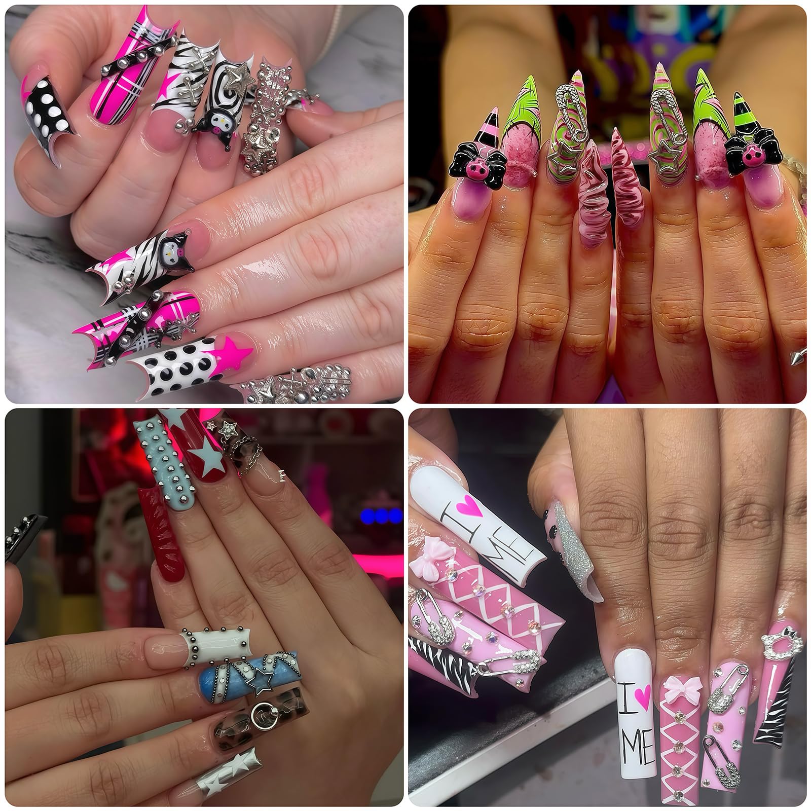 KINGNAME etoile-brillante-punk, brillance et texture pour un nail art étincelant.