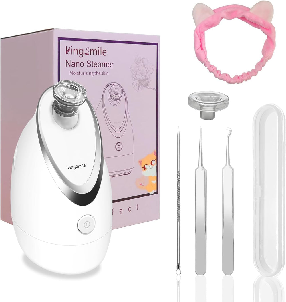 Kingsmile vapeur visage avec buse réglable pour viser le soin du visage.