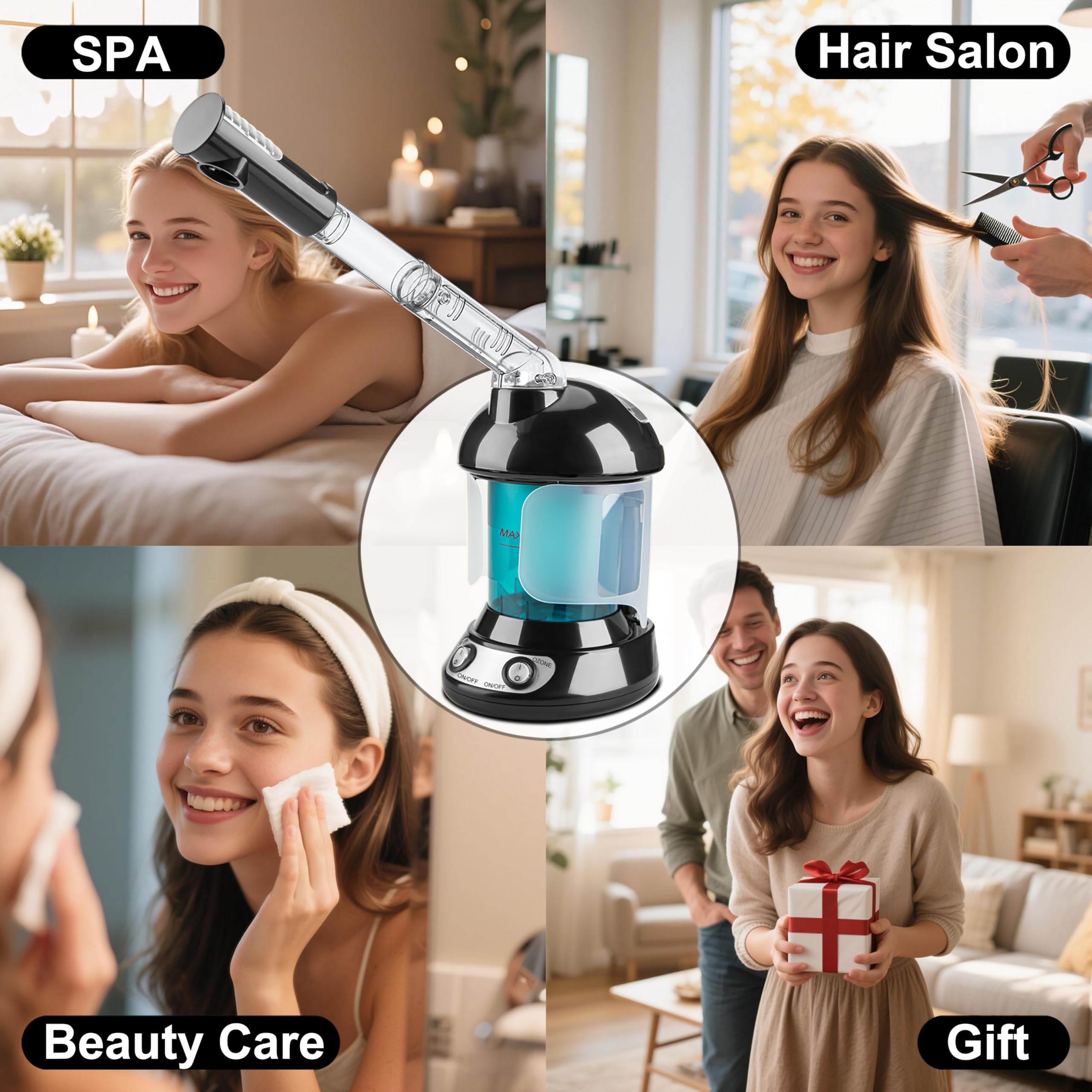 Humidificateur Kinlito pour visage et cheveux, routine spa maison.