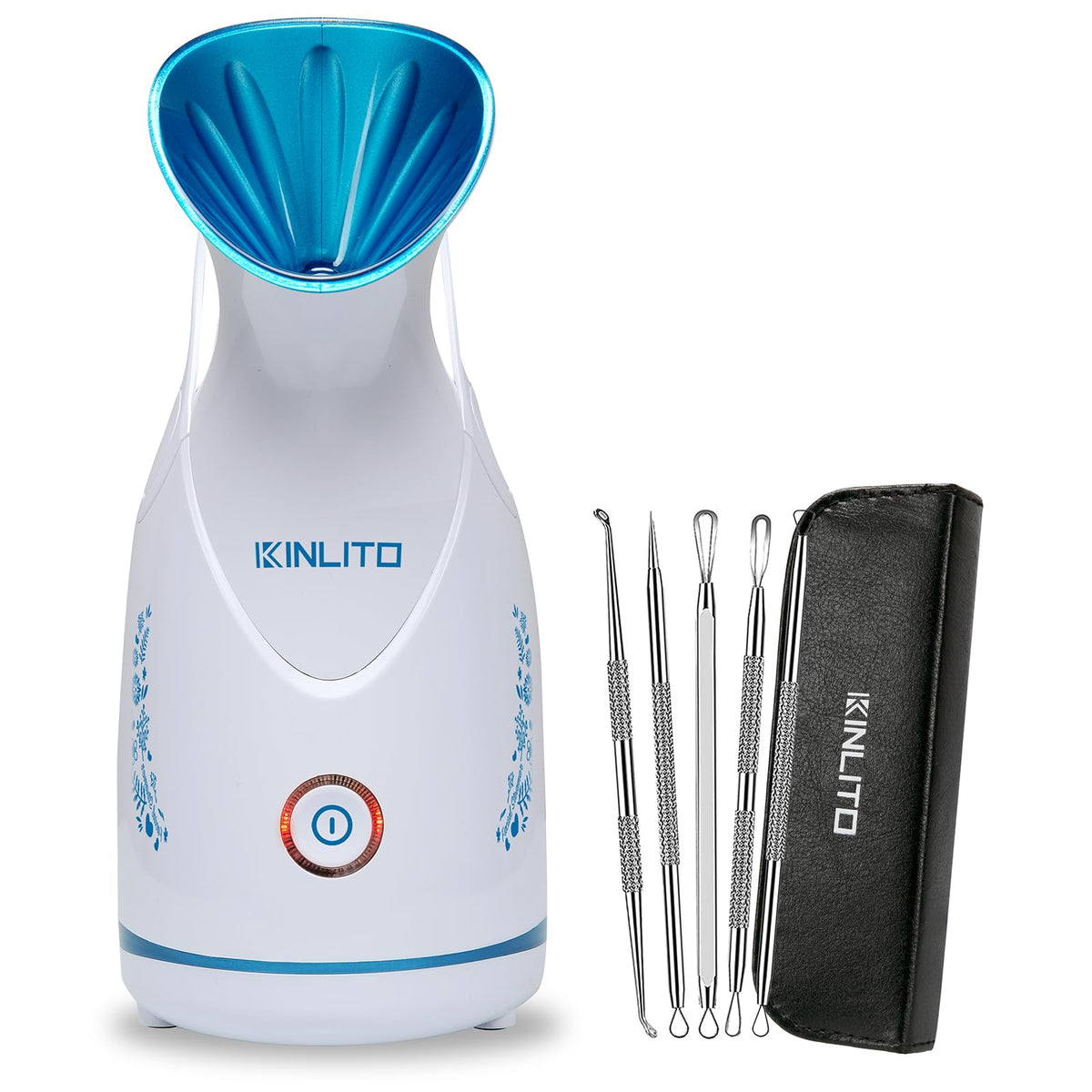 Kinlito Steamer Visage avec vapeur thermique douce pour soin relaxant à domicile