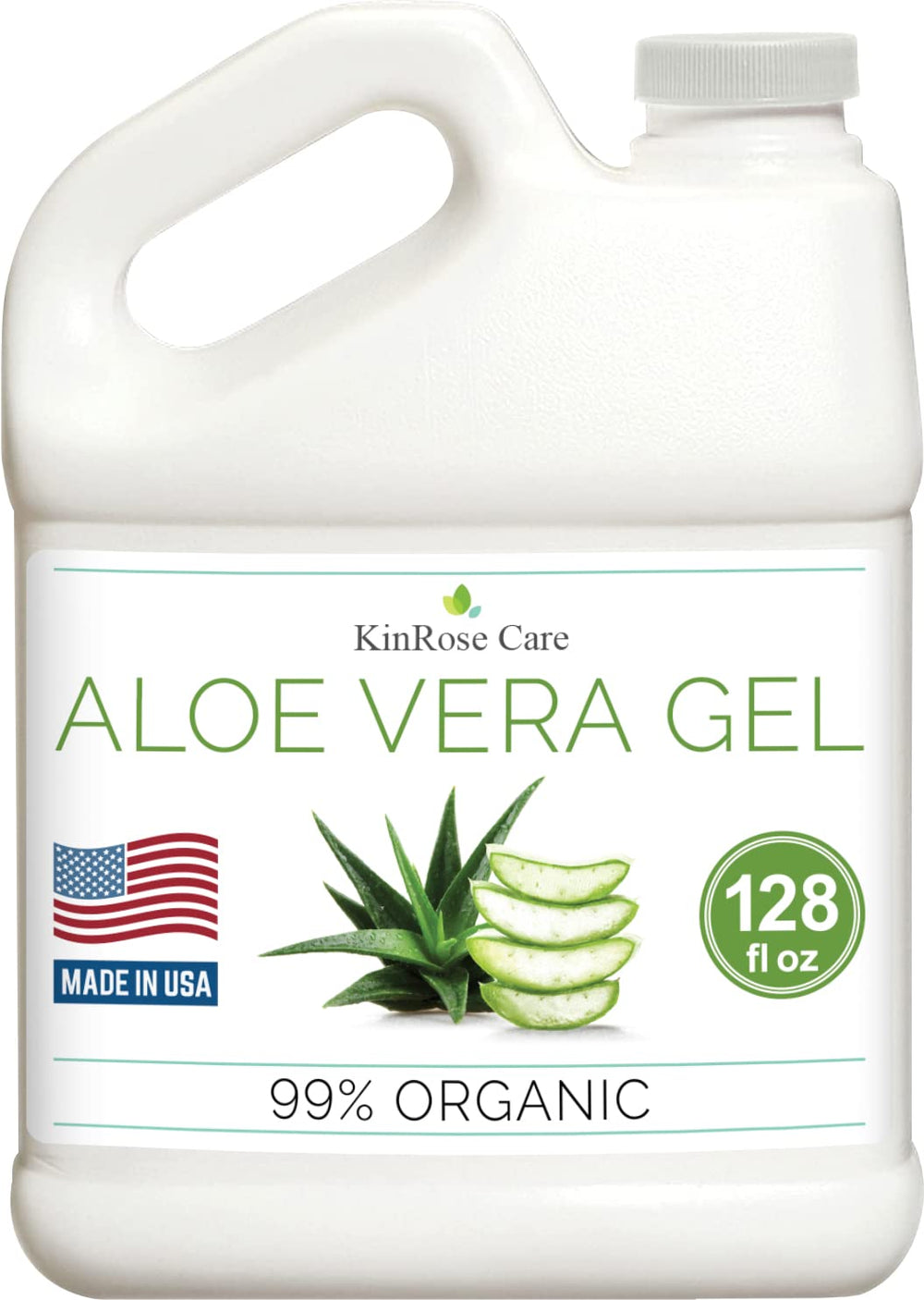 KinRose Care Gel Aloe Vera pur utilisé sur le visage pour hydrater durablement