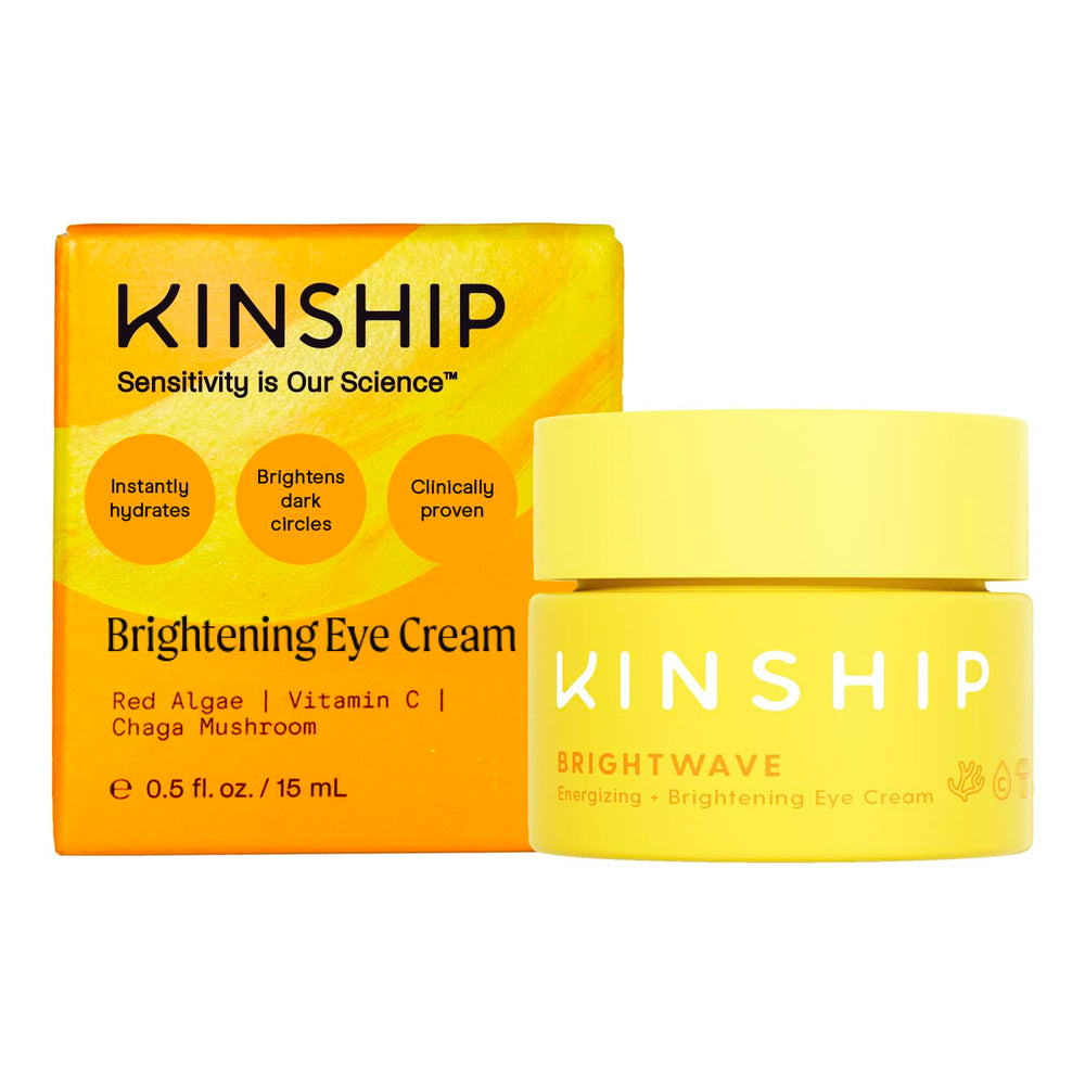 Kinship Brightwave crème yeux en flacon, hydratation légère pour le contour des yeux