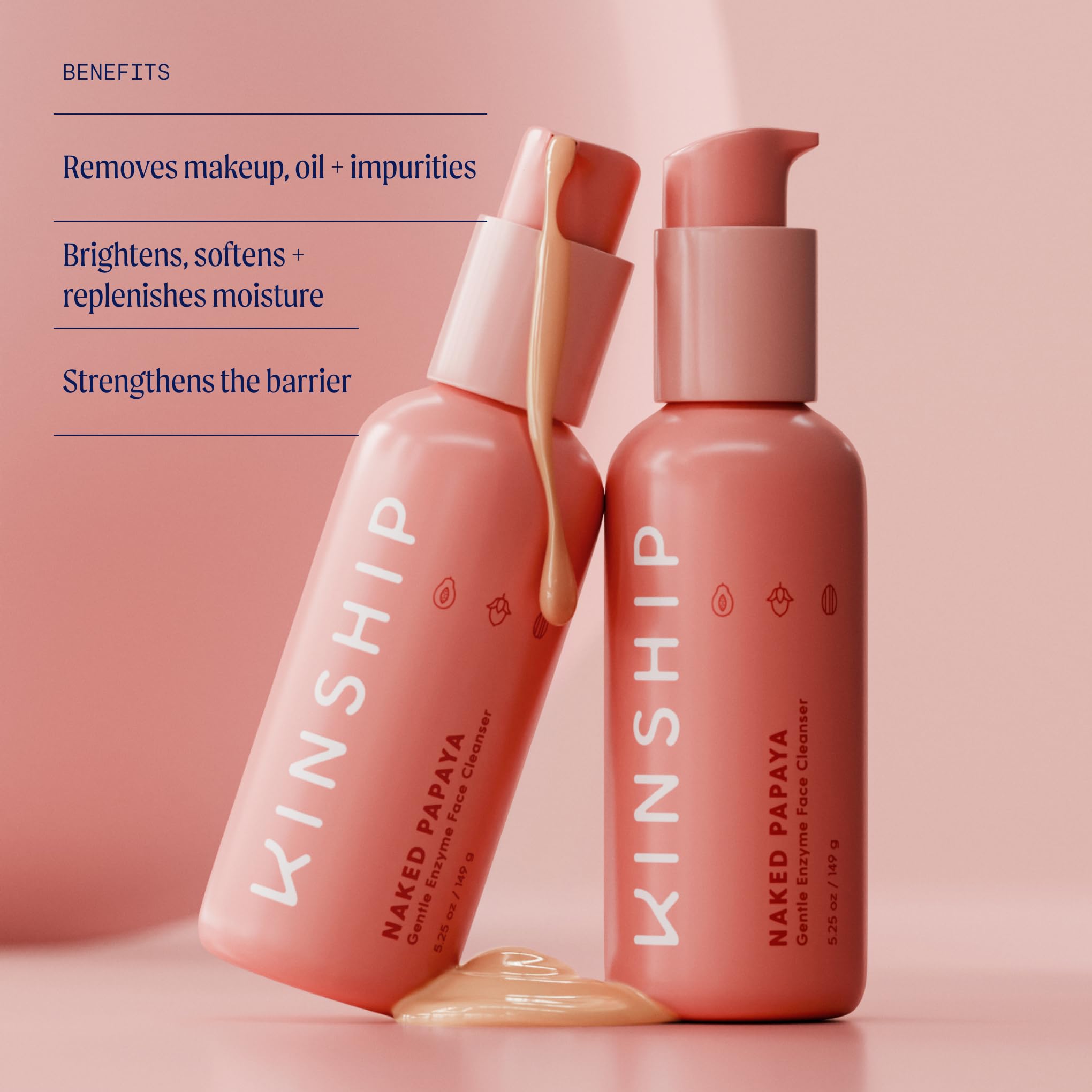 Kinship Papaye Nue – Démaquillage visage et yeux en douceur.
