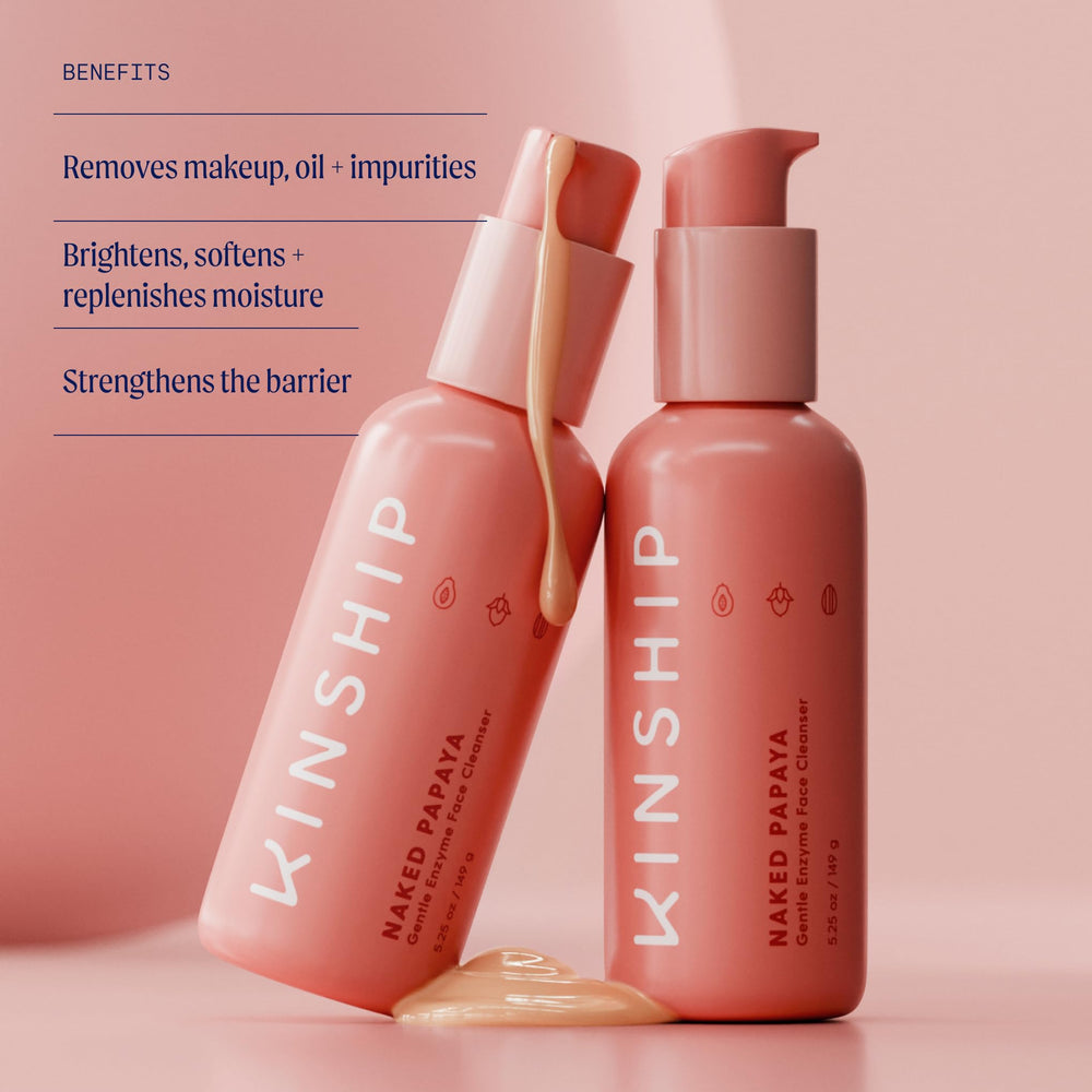Kinship Papaye Nue – Démaquillage visage et yeux en douceur.