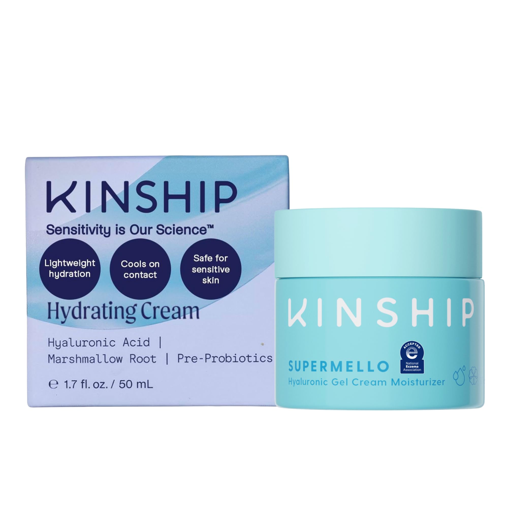 Kinship Supermello – bouteille de gel frais pour hydrater durablement la peau