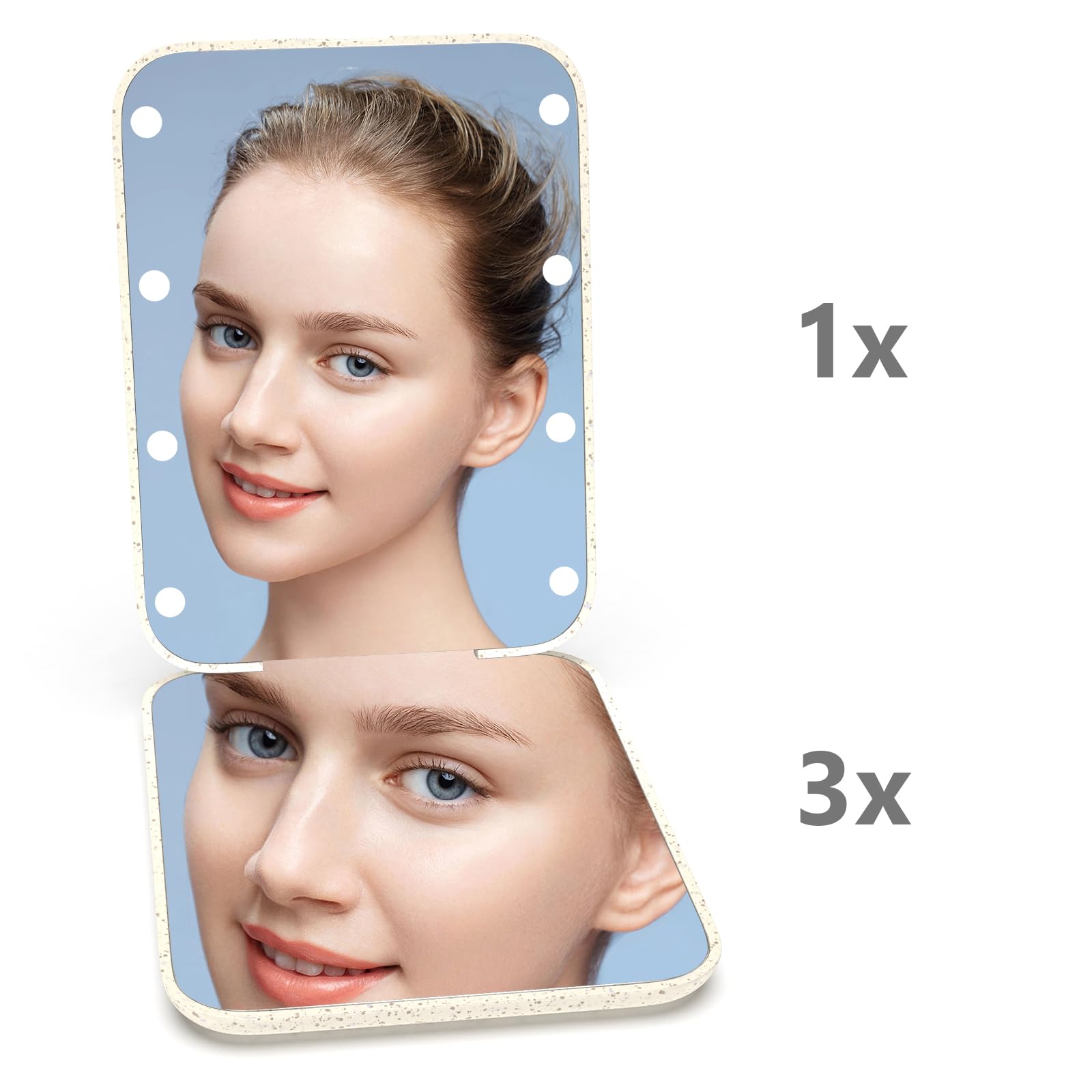 Format voyage du miroir Kintion, léger et portable.
