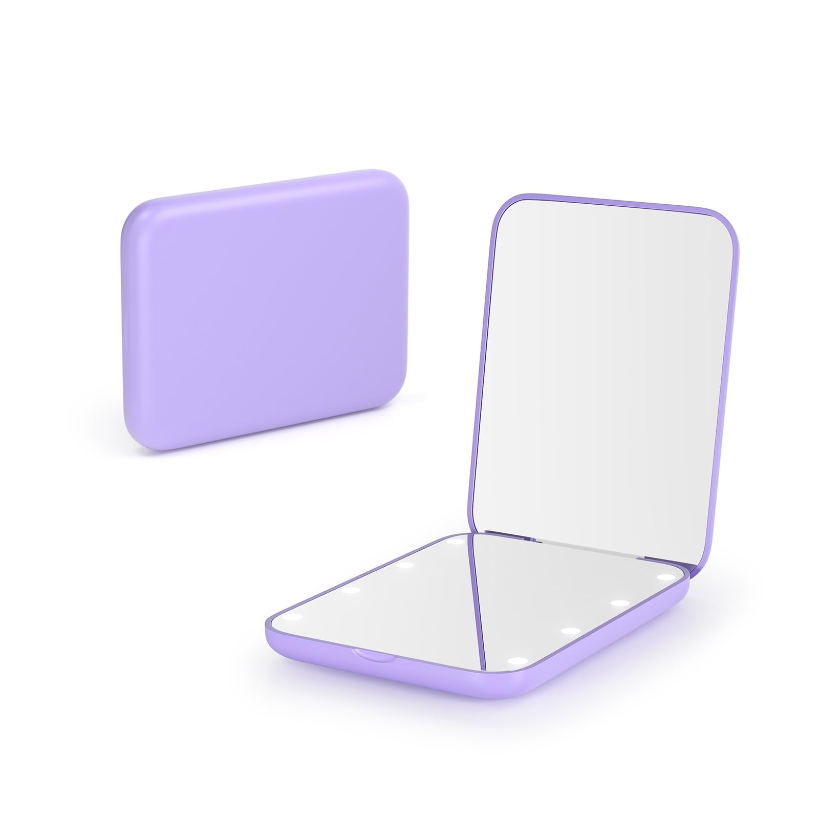 Miroir de poche Kintion 1x/3x avec lumière DEL pour un maquillage précis.