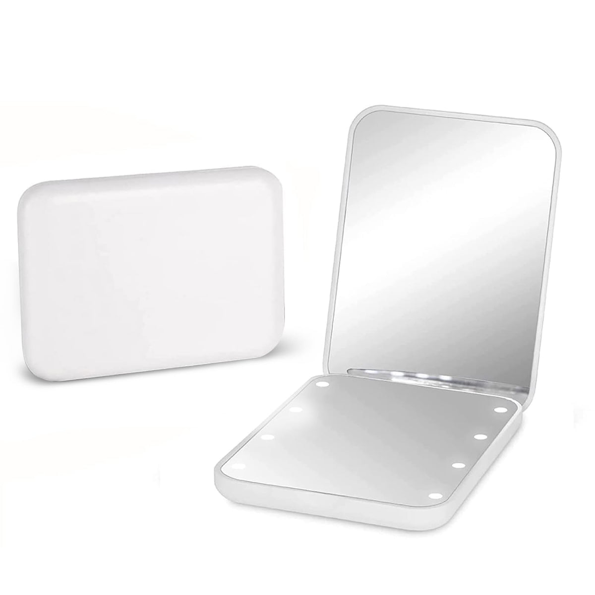 Miroir Kintion de poche avec grosissement 1x/3x et lumière LED pour maquillage précis