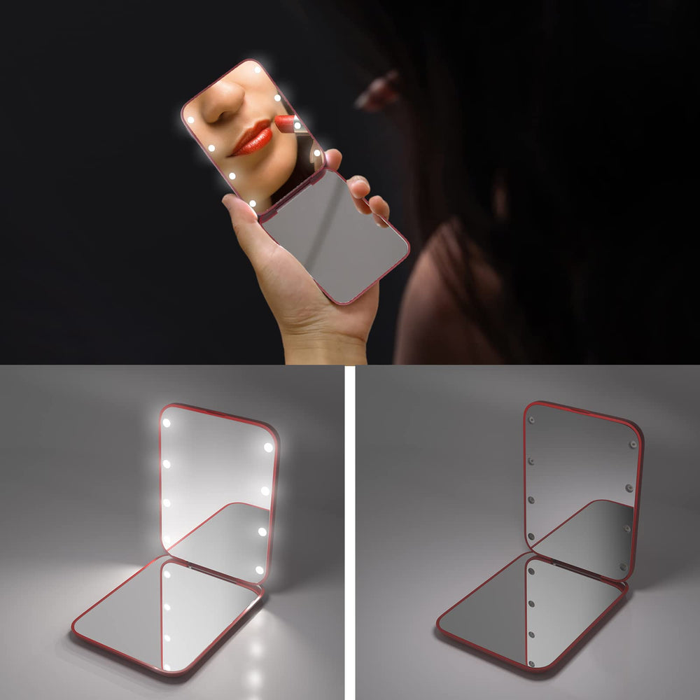 Miroir double-face Kintion avec lumière LED pour maquillage précis
