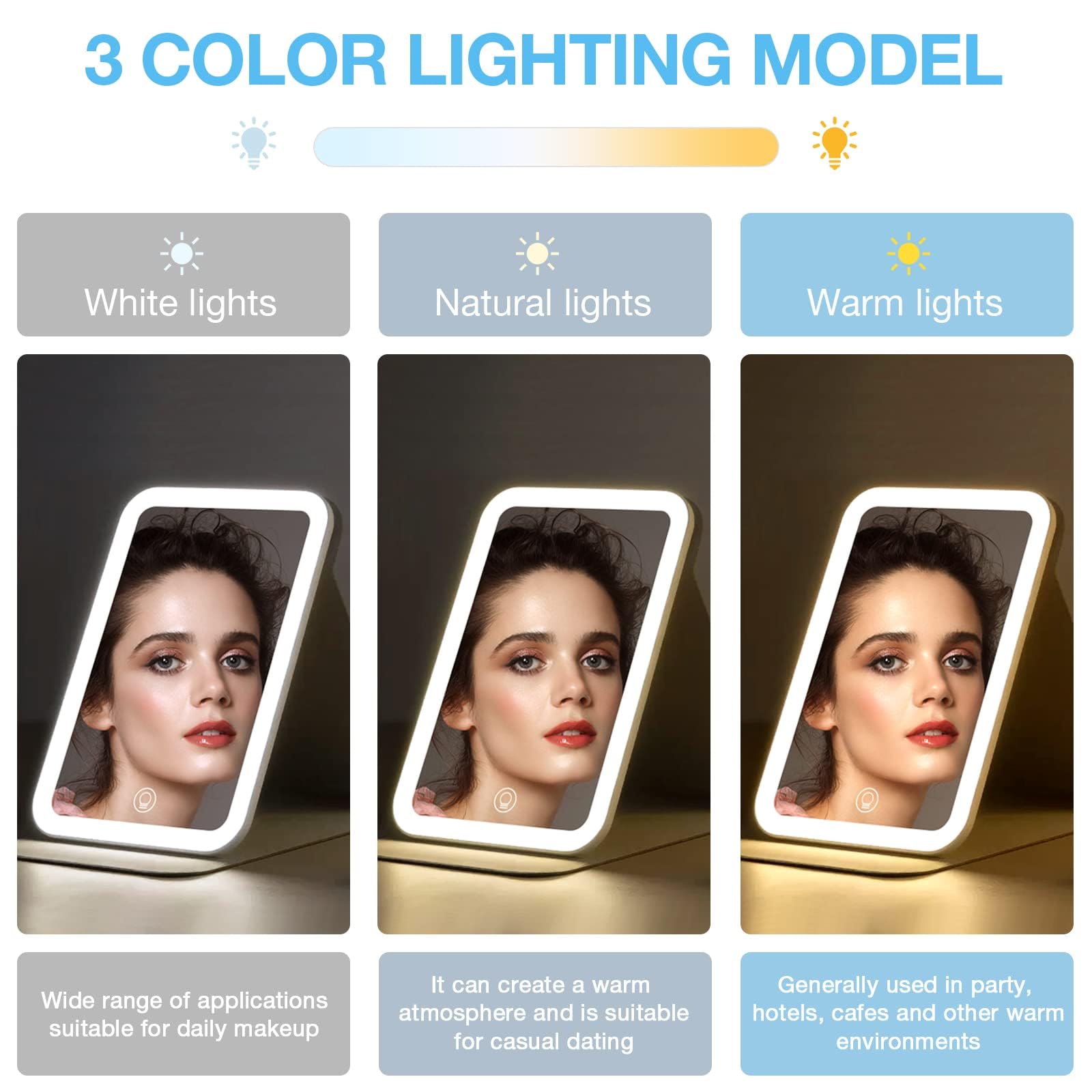Miroir LED Kintion à 60 diodes pour un éclat homogène