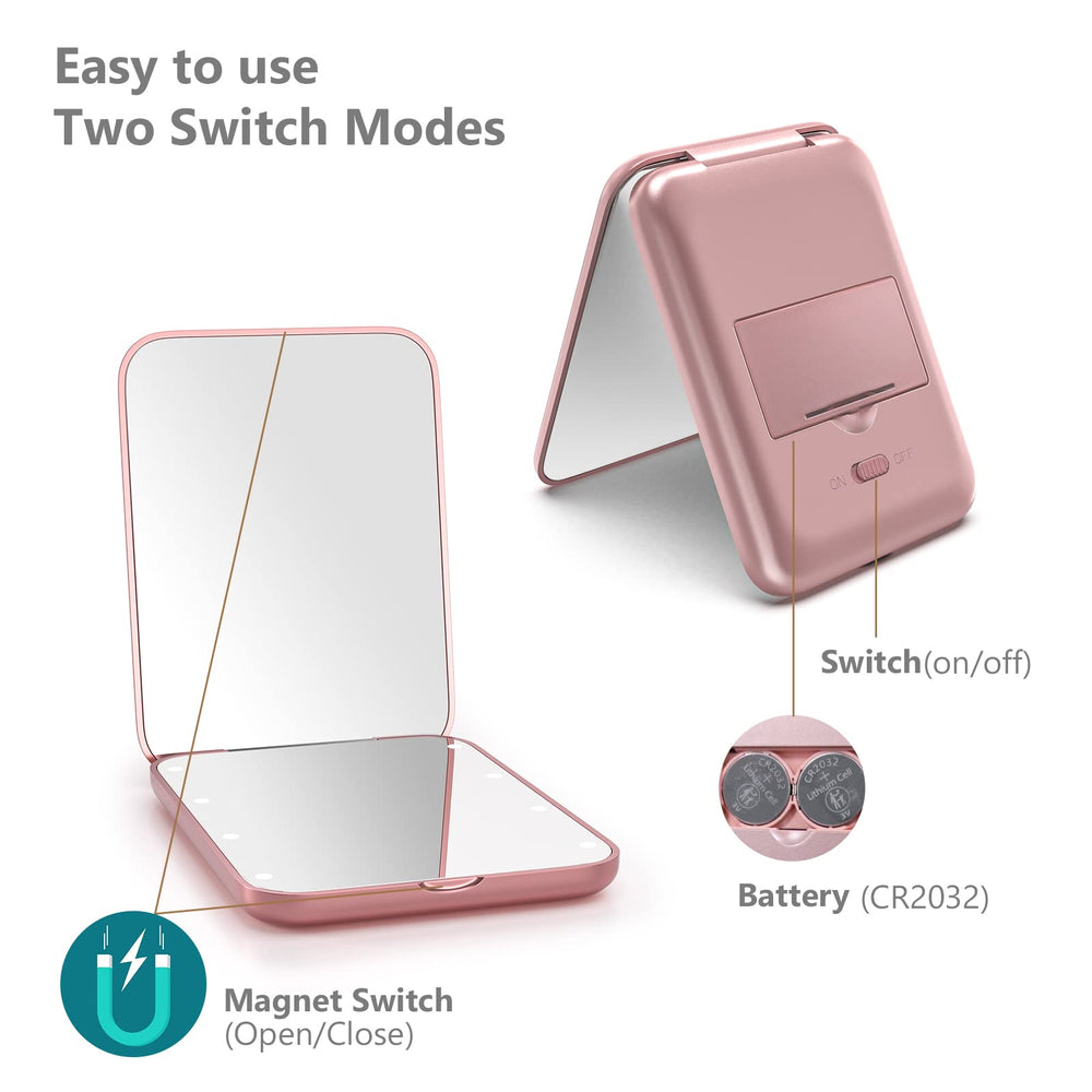Miroir Kintion en or rose élégant, cadeau raffiné.