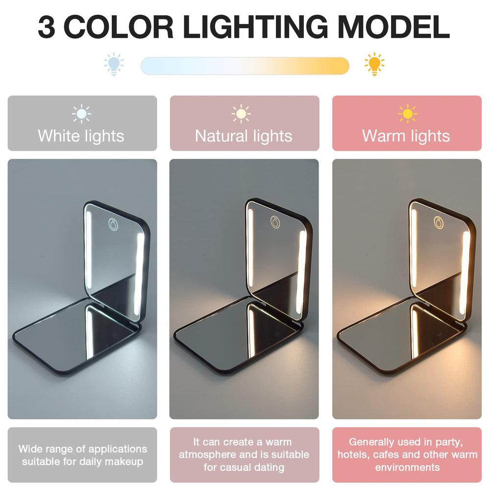 Miroir Kintion poche, design compact et léger prêt pour le sac.