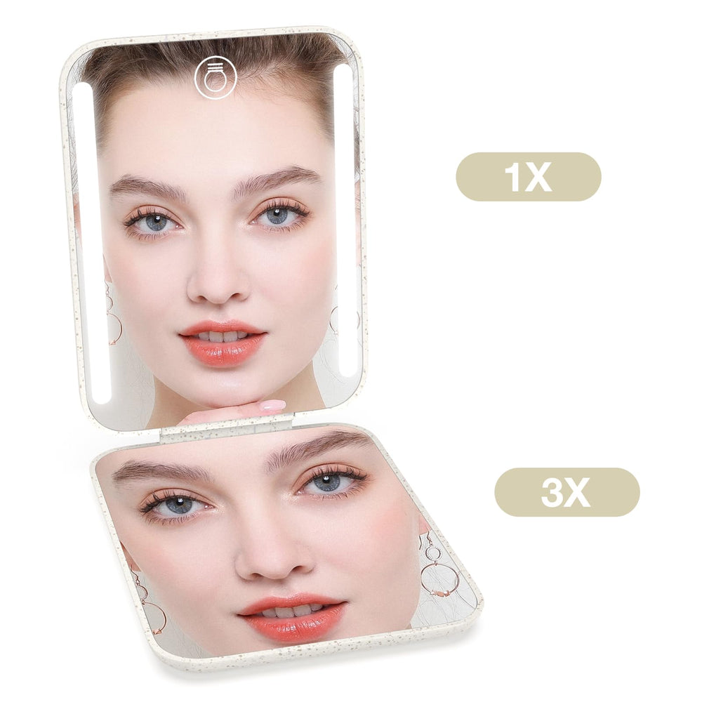 Miroir de poche Kintion à fermeture magnétique pour une utilisation facile.