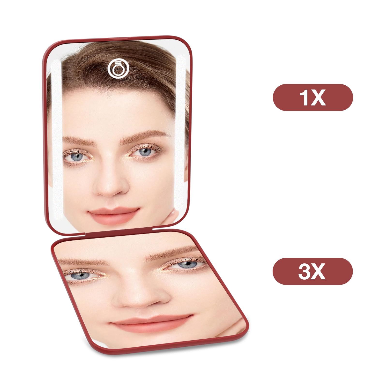 Miroir Kintion avec lumière triple couleur pour rendu fidèle.