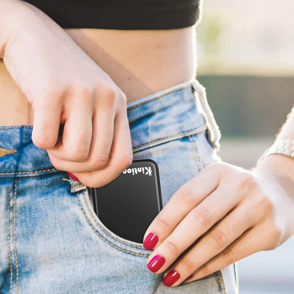 Miroir Kintion poche, compagnon lumineux de voyage pour retouches rapides.