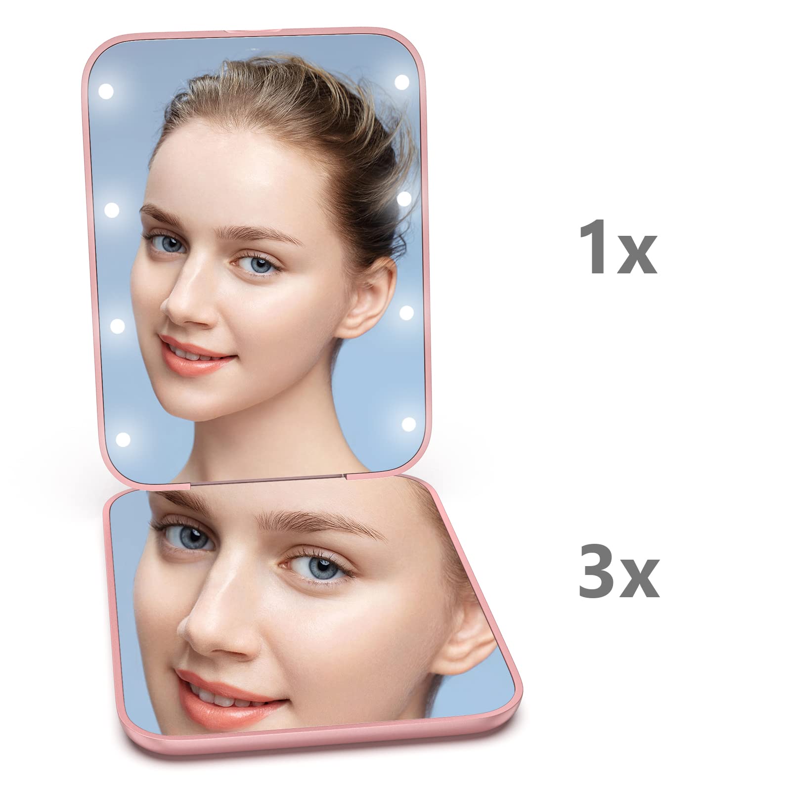 Miroir de poche Kintion prêt à offrir dans son emballage.